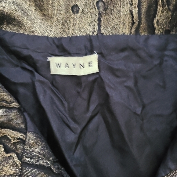 Vintage Wayne gold Metallic Mini Short  dress Textured Summer Dress Size XS - Picture 14 of 14